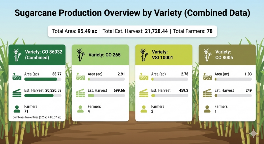 Sugarcane Farmers with TraceX Farm Digitization Solutions
