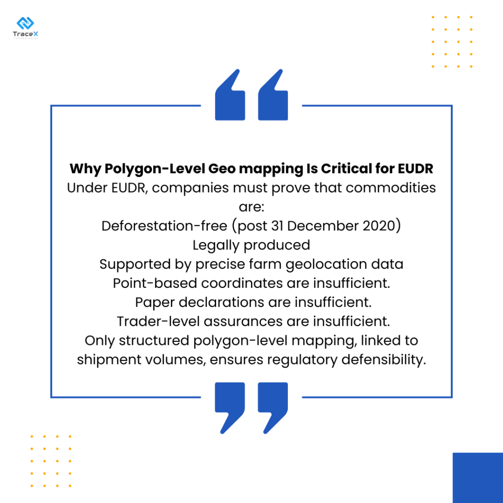 EUDR Geo Mapping, EUDR compliance